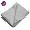 vidaXL szürke HDPE takaróponyva 260 g/m² 6 x 8 m