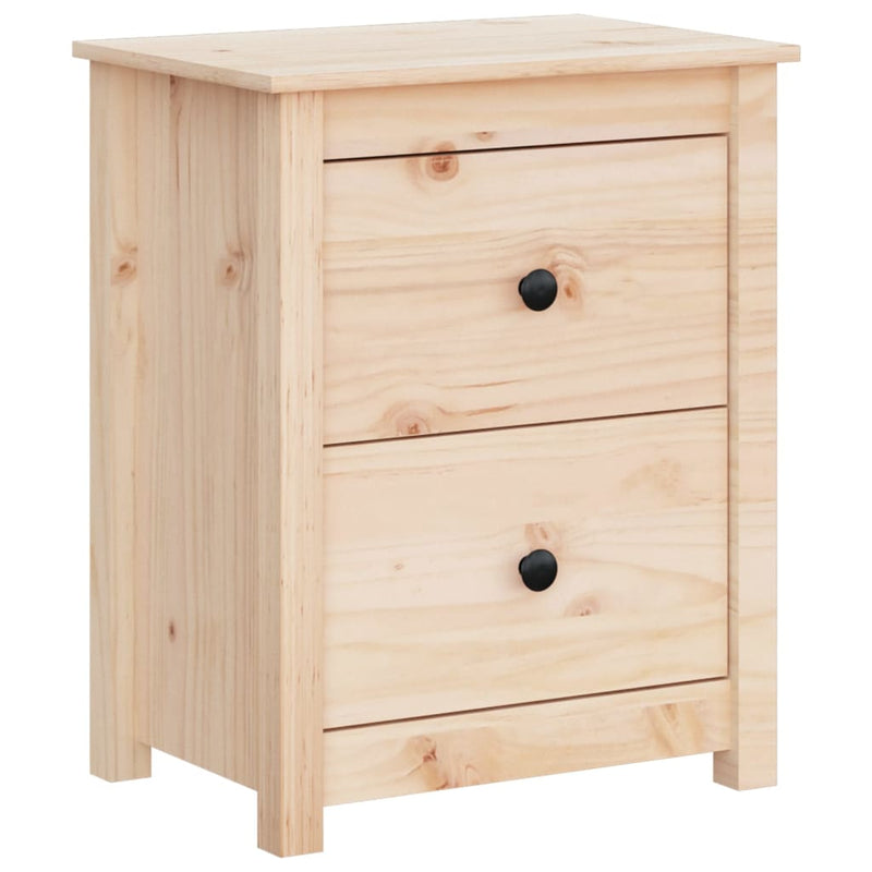 vidaXL tömör fenyőfa éjjeliszekrény 50 x 35 x 61,5 cm