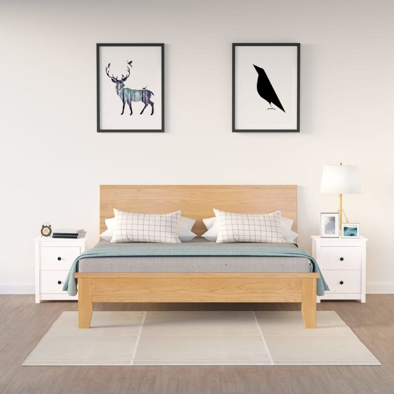 vidaXL fehér 2 darab tömör fenyőfa éjjeliszekrény 50x35x61,5 cm