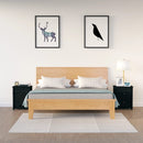 vidaXL 2 darab fekete tömör fenyőfa éjjeliszekrény 50x35x61,5 cm