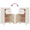 vidaXL fehér tömör fenyőfa tálalószekrény 40 x 35 x 80 cm