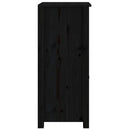vidaXL 2 db fekete tömör fenyőfa tálalószekrény 40 x 35 x 80 cm