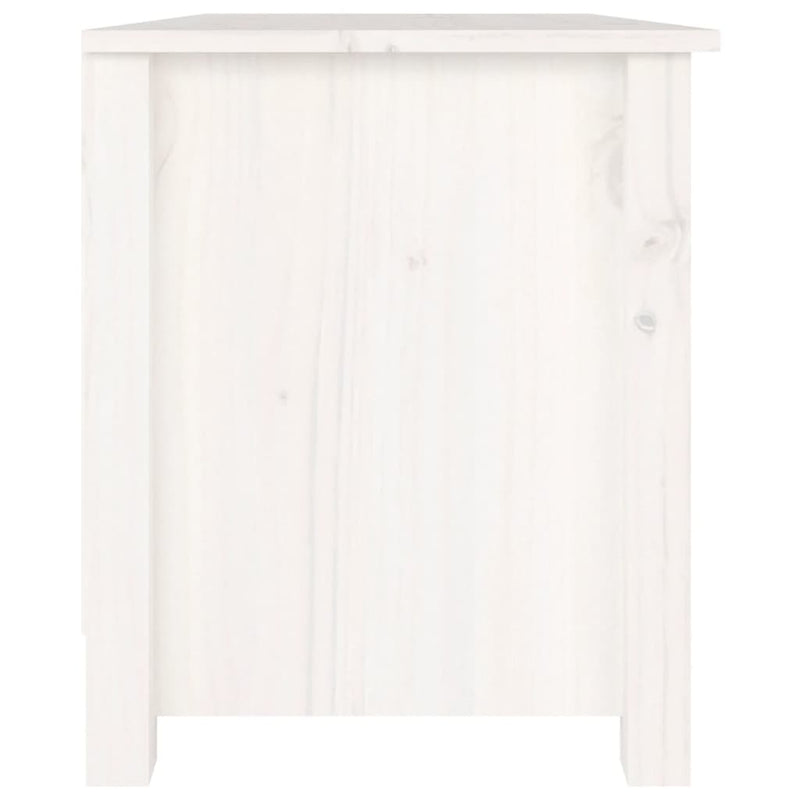 vidaXL fehér tömör fenyőfa cipőtároló pad 70x38x45,5 cm