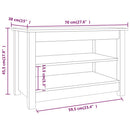 vidaXL mézbarna tömör fenyőfa cipőtároló pad 70x38x45,5 cm