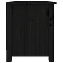 vidaXL fekete tömör fenyőfa cipőtároló pad 70x38x45,5 cm