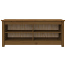 vidaXL mézbarna tömör fenyőfa cipőtároló pad 110 x 38 x 45,5 cm