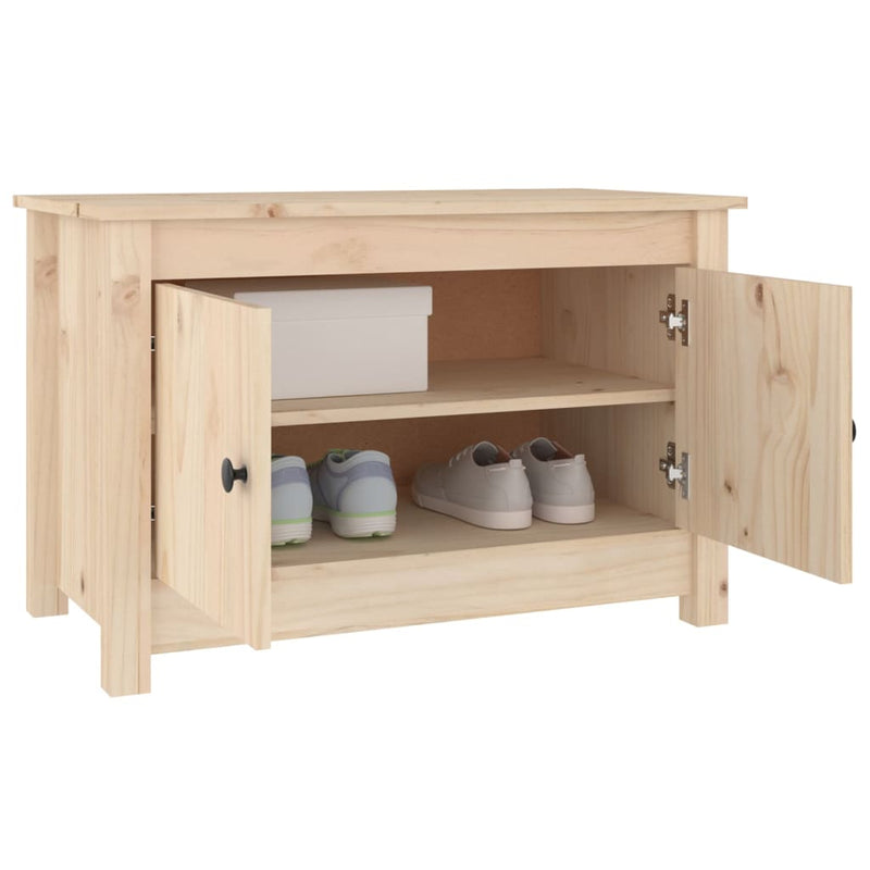vidaXL tömör fenyőfa cipősszekrény 70 x 38 x 45,5 cm