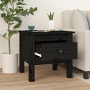 vidaXL 2 db fekete tömör fenyőfa kisasztal 40 x 40 x 39 cm