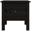 vidaXL 2 db fekete tömör fenyőfa kisasztal 40 x 40 x 39 cm