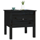 vidaXL 2 db fekete tömör fenyőfa kisasztal 50 x 50 x 49 cm