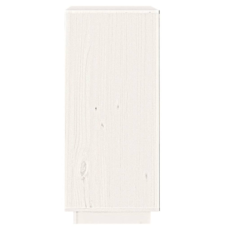 vidaXL fehér tömör fenyőfa tálalószekrény 38x35x80 cm