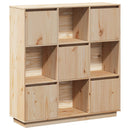 vidaXL tömör fenyőfa magasszekrény 110,5x35x117 cm