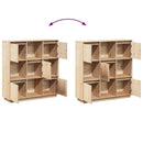 vidaXL tömör fenyőfa magasszekrény 110,5x35x117 cm