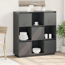 vidaXL szürke tömör fenyőfa magasszekrény 110,5x35x117 cm