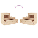 vidaXL tömör fenyőfa éjjeliszekrény 60 x 34 x 51 cm