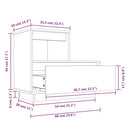 vidaXL tömör fenyőfa éjjeliszekrény 60 x 34 x 51 cm