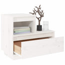 vidaXL 2 db fehér tömör fenyőfa éjjeliszekrény 60 x 34 x 51 cm