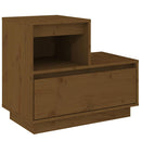 vidaXL 2 db mézbarna tömör fenyőfa éjjeliszekrény 60 x 34 x 51 cm
