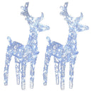 vidaXL 2 db akril karácsonyi rénszarvas 80 hideg fehér LED-del