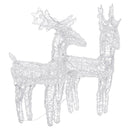 vidaXL 2 db akril karácsonyi rénszarvas többszínű 80 LED-del