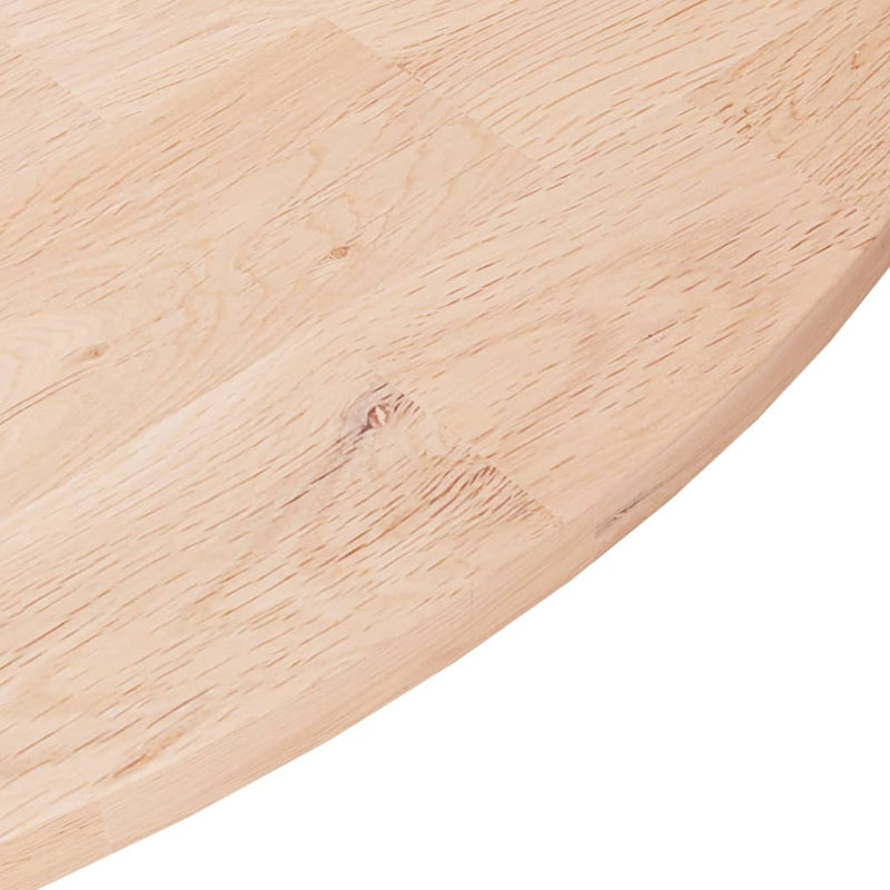 vidaXL kerek kezeletlen tömör tölgyfa asztallap Ø60 x 1,5 cm