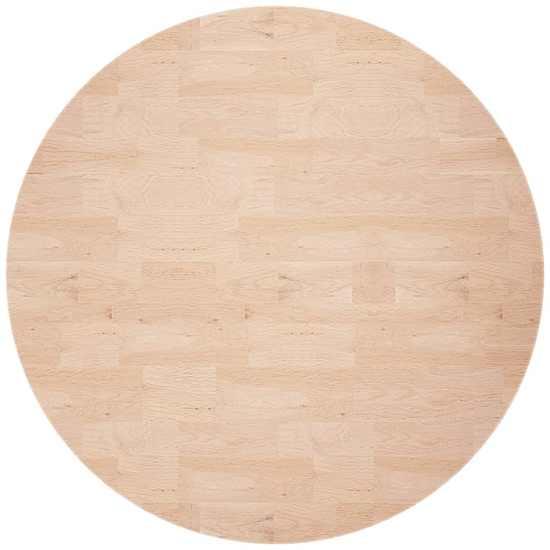vidaXL kerek kezeletlen tömör tölgyfa asztallap Ø80 x 2,5 cm