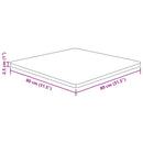 vidaXL kezeletlen tömör tölgyfa négyzet asztallap 80x80x2,5 cm