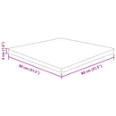 vidaXL kezeletlen tömör tölgyfa asztallap 80x80x4 cm