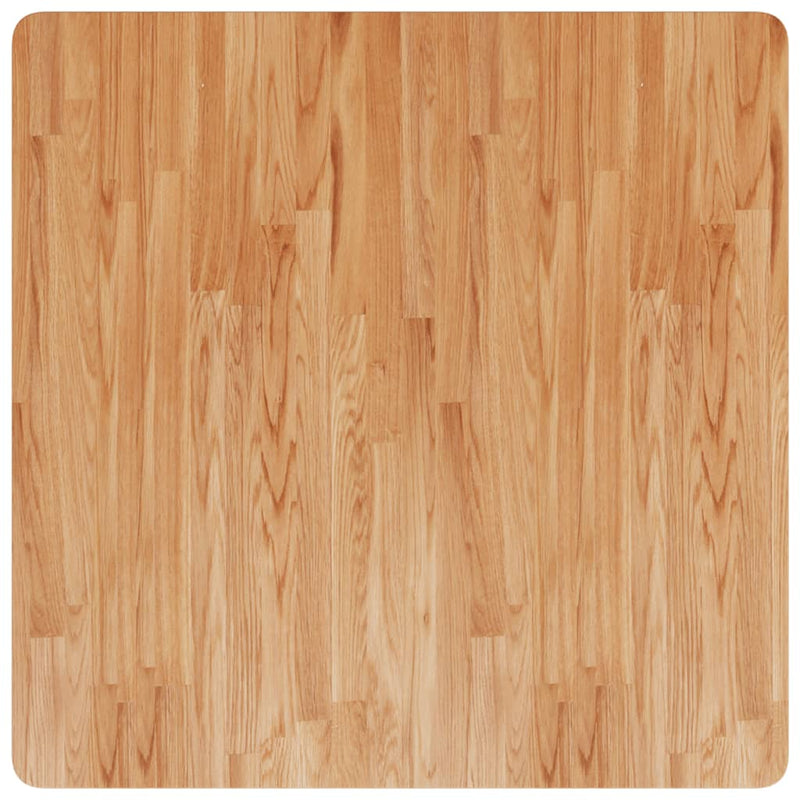 vidaXL világosbarna kezelt tömör tölgyfa négyzet asztallap 80x80x1,5cm