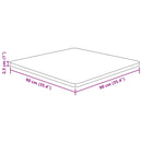 vidaXL sötétbarna kezelt tömör tölgyfa négyzet asztallap 90x90x2,5cm