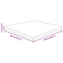 vidaXL sötétbarna kezelt tömör tölgyfa négyzet asztallap 90x90x4cm