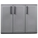 vidaXL szürke és fekete PP kerti tárolószekrény 102 x 37 x 84 cm