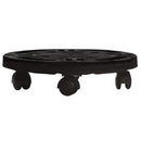 vidaXL fekete görgős virágtartó átmérő 30 cm 170 kg
