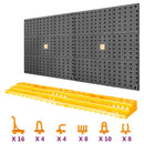 vidaXL polipropién fali szerszámtartó 50 akasztóval 500 x 1000 mm
