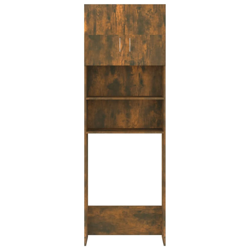 vidaXL füstös tölgy mosógépszekrény 64 x 25,5 x 190 cm