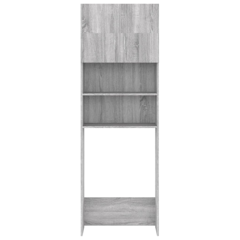 vidaXL szürke sonoma tölgy mosógépszekrény 64 x 25,5 x 190 cm