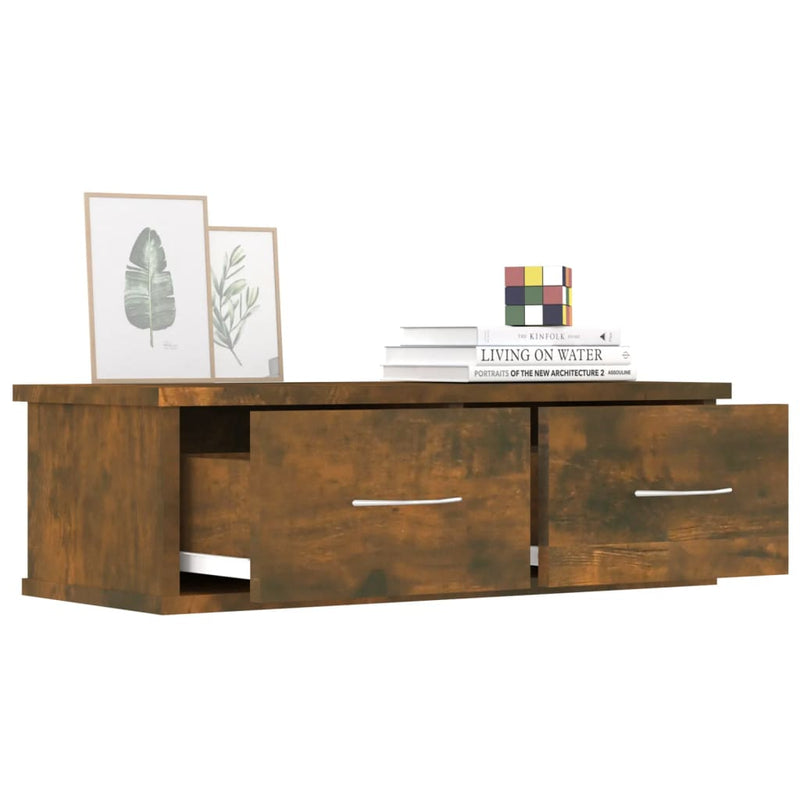 vidaXL füstös tölgy színű szerelt fa faliszekrény 60 x 26 x 18,5 cm