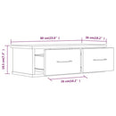 vidaXL szürke sonoma színű szerelt fa faliszekrény 60 x 26 x 18,5 cm