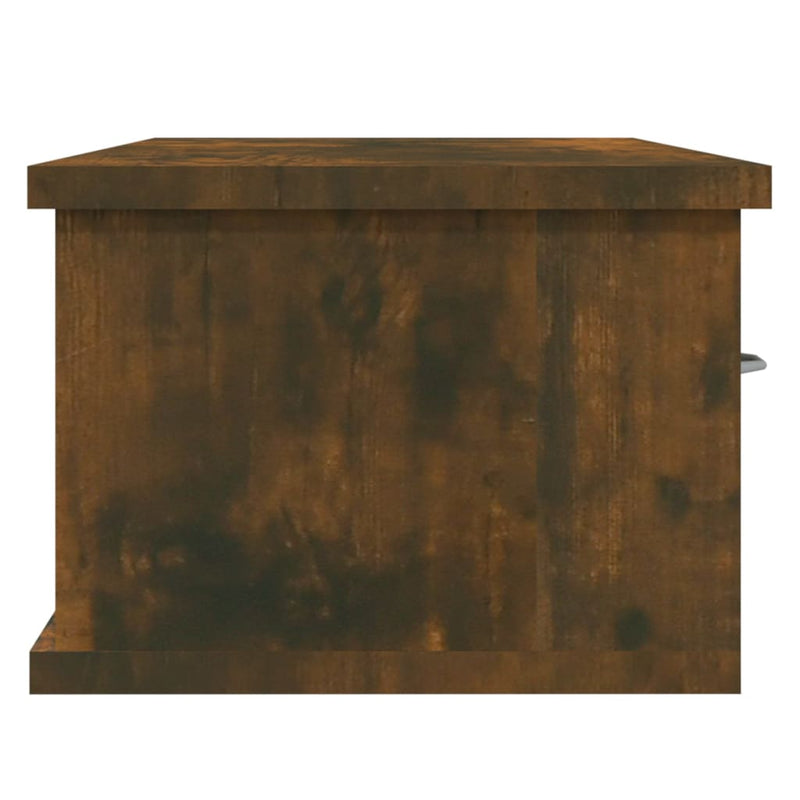 vidaXL füstös tölgy színű szerelt fa faliszekrény 88x26x18,5 cm