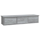 vidaXL szürke sonoma színű szerelt fa faliszekrény 88x26x18,5 cm