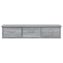 vidaXL szürke sonoma színű szerelt fa faliszekrény 88x26x18,5 cm