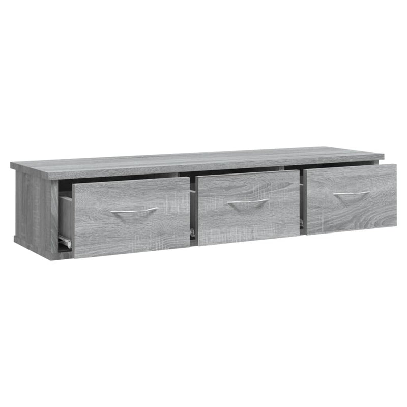 vidaXL szürke sonoma színű szerelt fa faliszekrény 88x26x18,5 cm