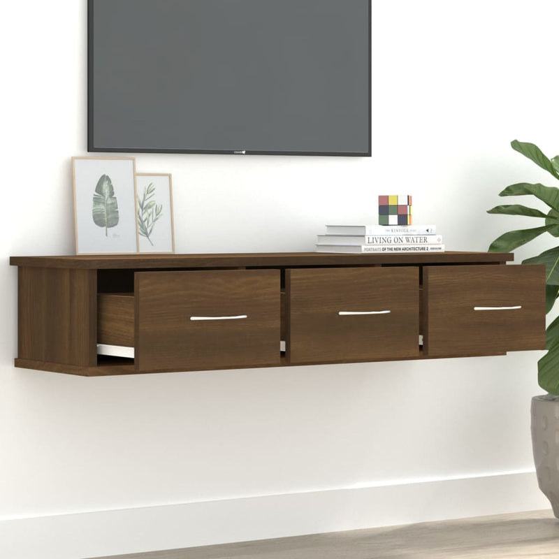 vidaXL barna tölgy színű szerelt fa faliszekrény 88 x 26 x 18,5 cm