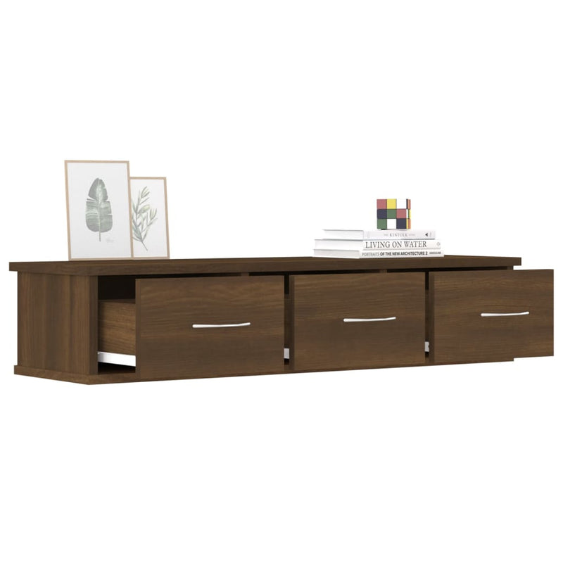 vidaXL barna tölgy színű szerelt fa faliszekrény 88 x 26 x 18,5 cm