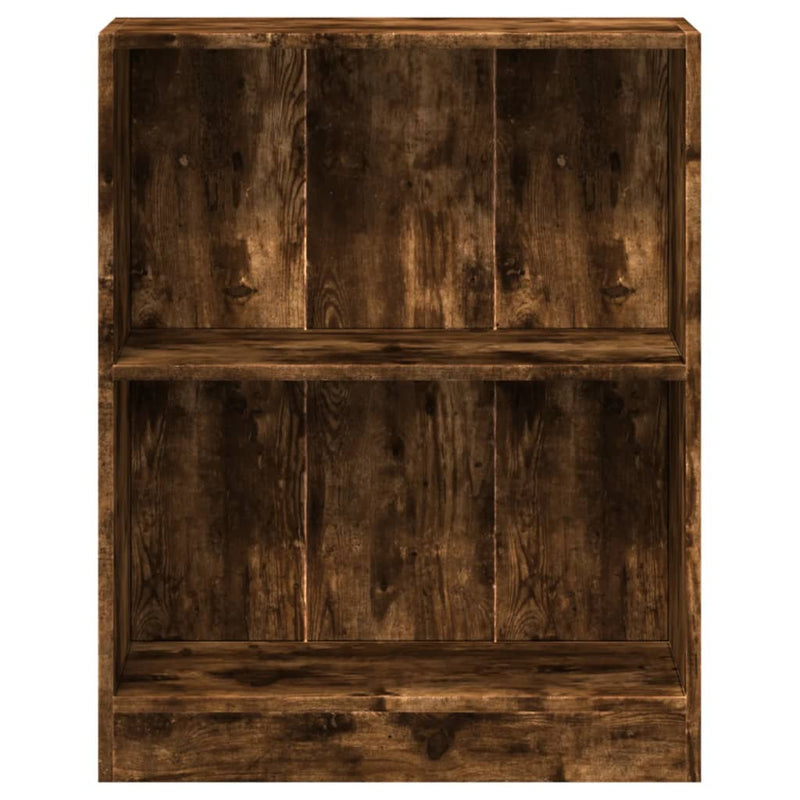 vidaXL füstös tölgy színű szerelt fa könyvespolc 60 x 24 x 76 cm