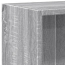 vidaXL szürke sonoma színű szerelt fa könyvespolc 60 x 24 x 76 cm