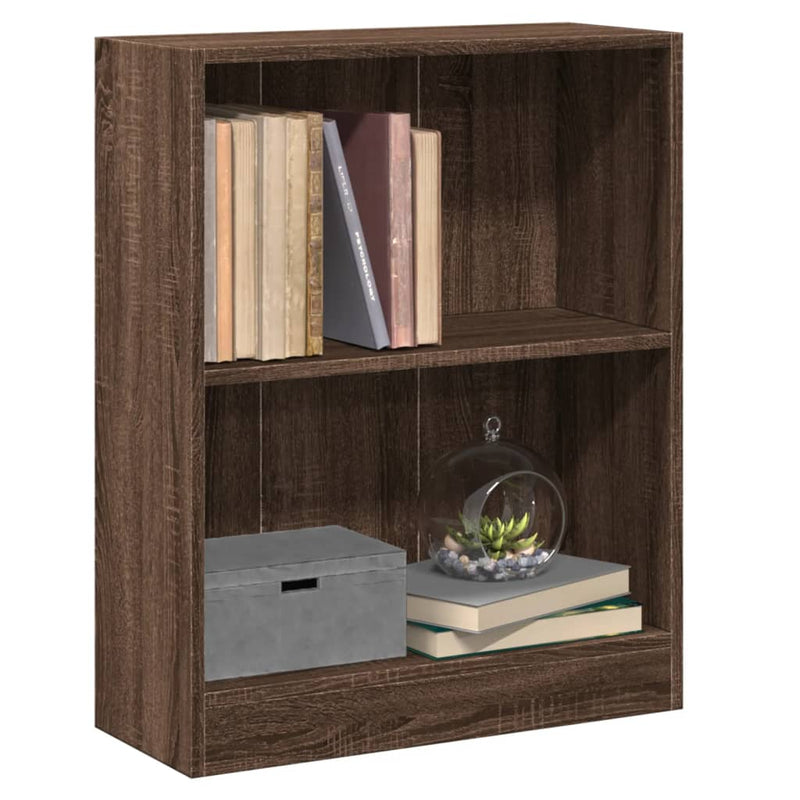 vidaXL barna tölgyszínű szerelt fa könyvespolc 60 x 24 x 76 cm