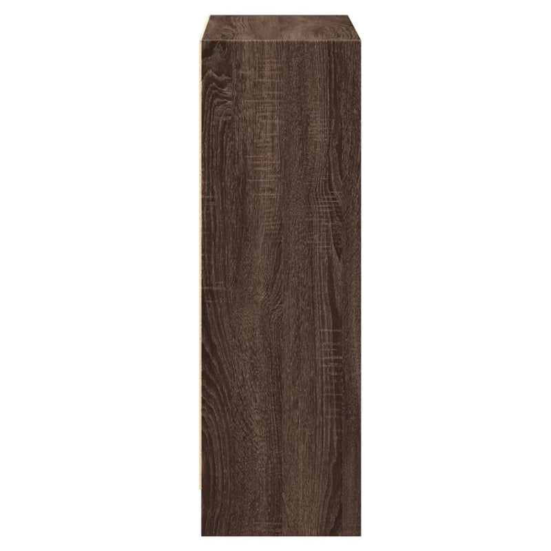vidaXL barna tölgyszínű szerelt fa könyvespolc 60 x 24 x 76 cm