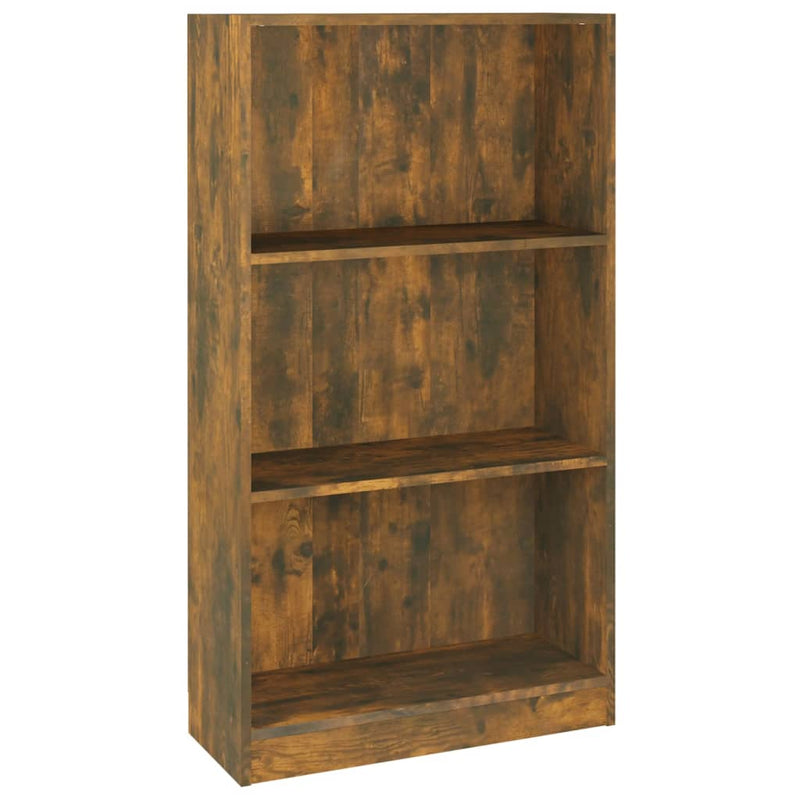 vidaXL füstös tölgy színű szerelt fa könyvszekrény 60 x 24 x 109 cm