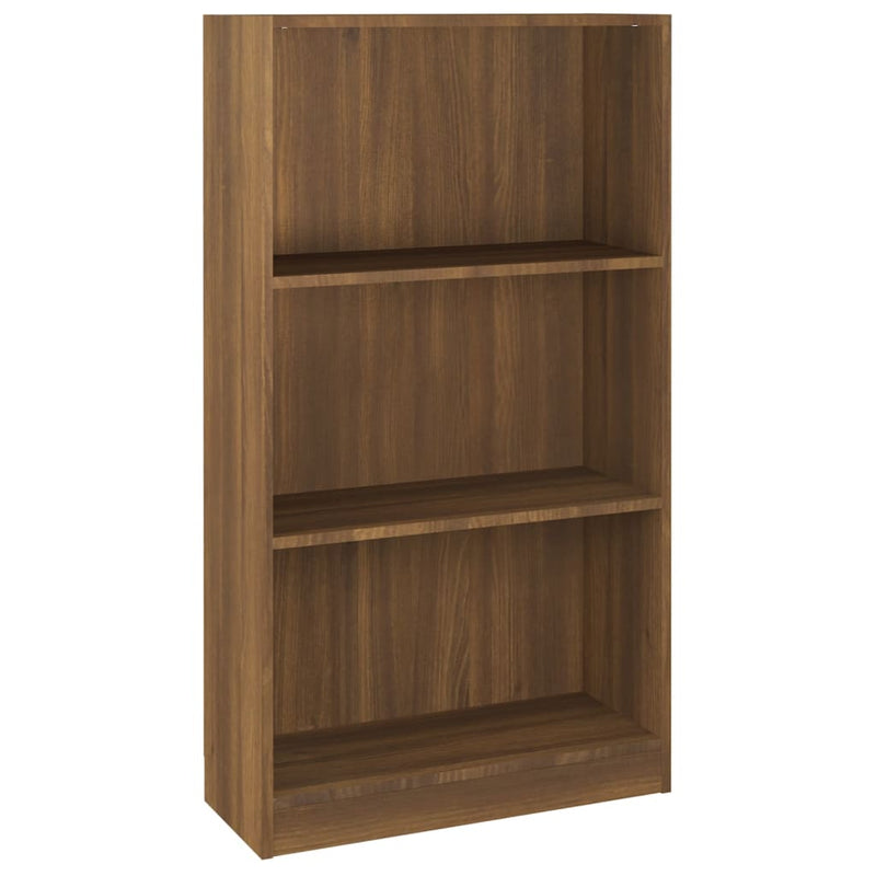 vidaXL barna tölgyszínű szerelt fa könyvszekrény 60 x 24 x 109 cm